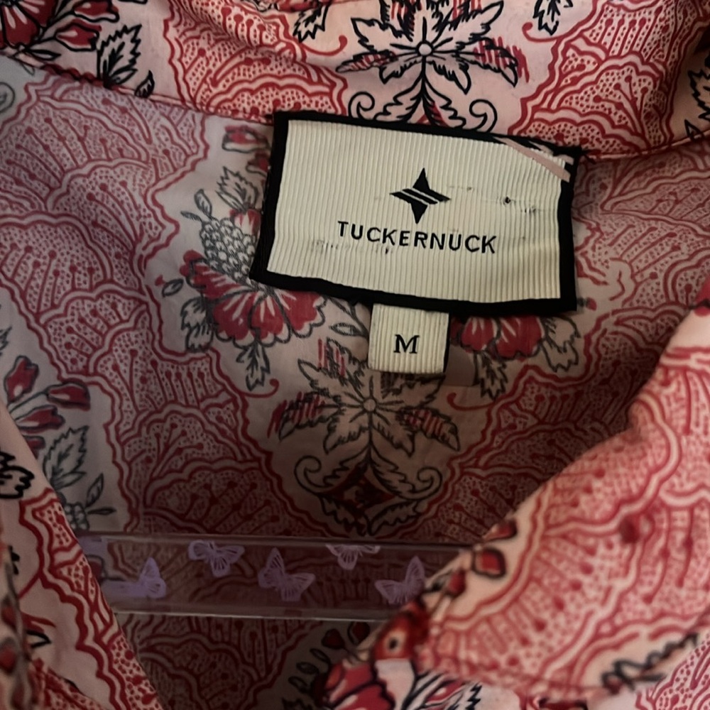 Multicolored Scarlet Sonata Caro Dress floral red cotton Tuckernuck. - Picture 3 of 5